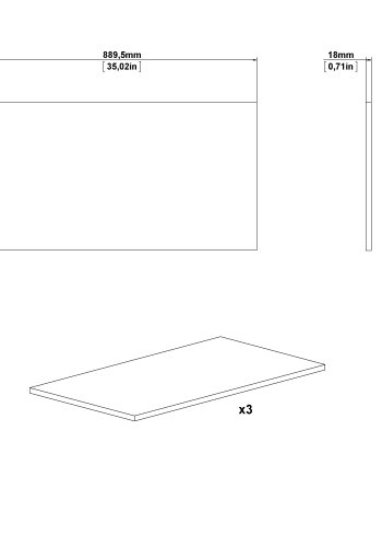 TVILUM Verona Firenze hylder - hvidt tr� (3/s�t)