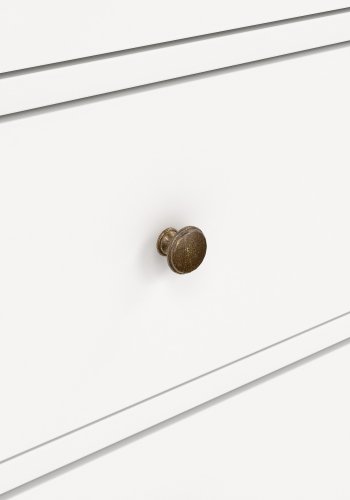 TVILUM Paris skrivebord - rektangul�rt, hvid laminat, med 3 skuffer