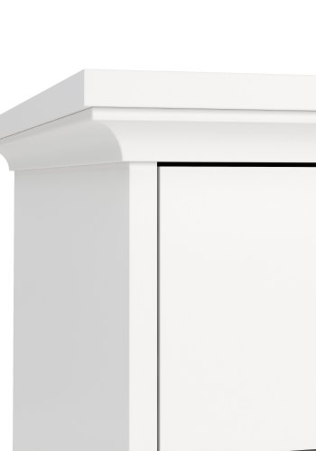 TVILUM Paris skrivebord - rektangul�rt, hvid laminat, med 3 skuffer