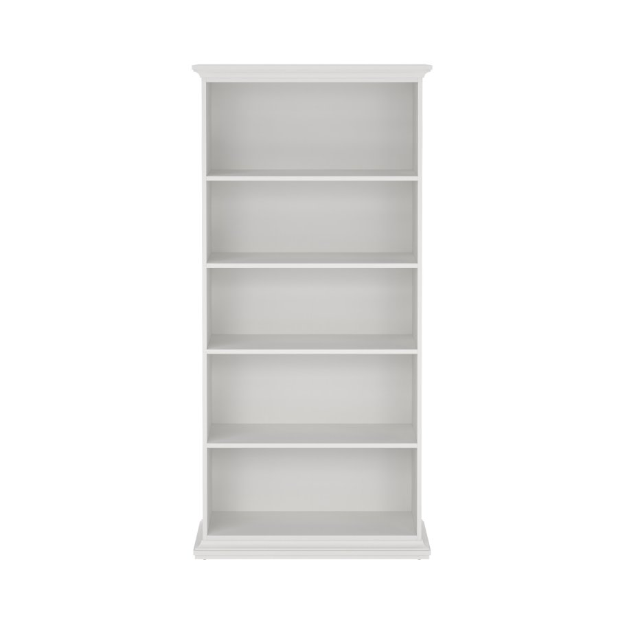 TVILUM Paris bokhylle - hvit laminat, 4 hyller