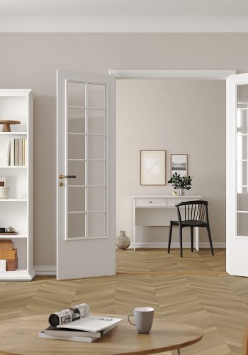 TVILUM Paris bokhylle - hvit laminat, 4 hyller