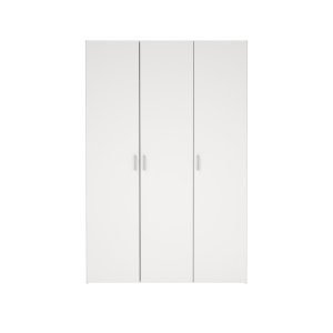 TVILUM space garderobeskab - hvidt tr�, 3 l�ger