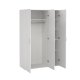 TVILUM space garderobeskab - hvidt tr�, 3 l�ger