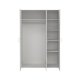 TVILUM space garderobeskab - hvidt tr�, 3 l�ger