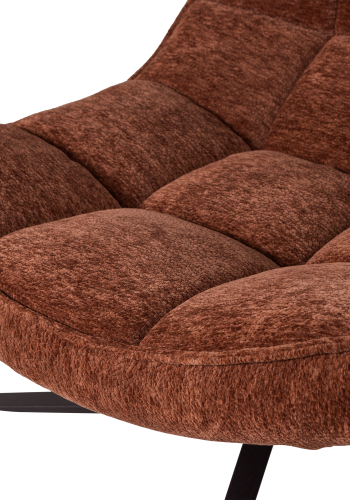 WOOOD Maudi dreibar lenestol Chenille struktur brun