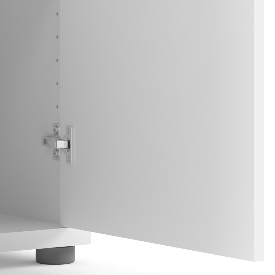 TVILUM Prima skjenk - hvit laminat, kompositttre, 2 d�rer