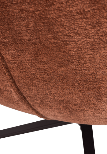 WOOOD Maudi dreibar lenestol Chenille struktur brun