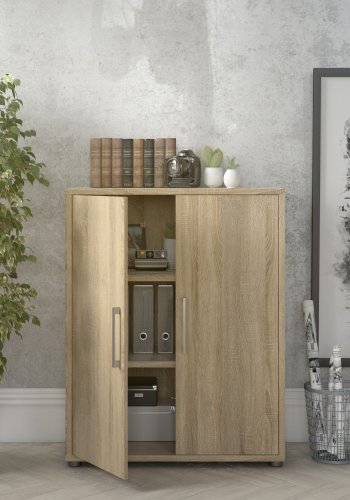 TVILUM prima skjenk - eikestruktur tre med 2 d�rer