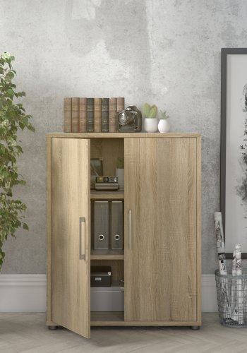 TVILUM prima skjenk - eikestruktur tre med 2 d�rer