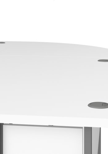 TVILUM Prima h&ouml;rnskrivbord - vit melaminbelagd komposittr&auml;, st�lben