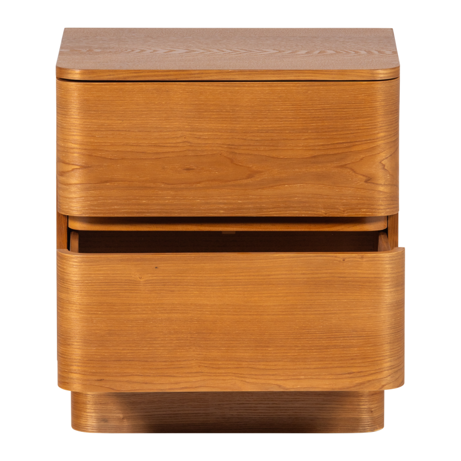 WOOOD Fejo Kommode/Nattbord 2 Skuffer MDF Brun [Fsc]