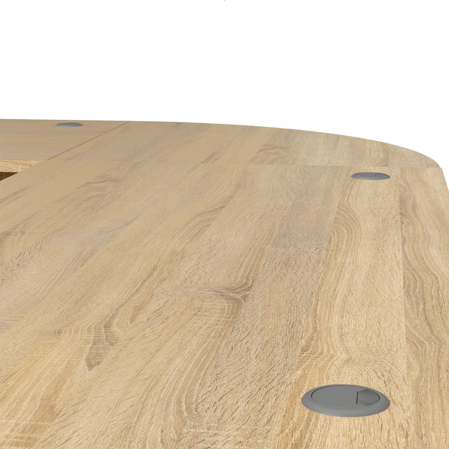 TVILUM Prima h&ouml;rnskrivbord - ekstruktur med st�lstel, 4 l�dor