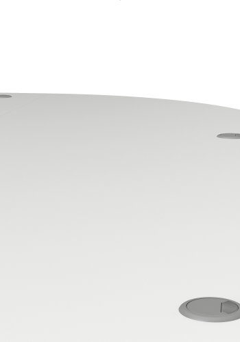 TVILUM prima skrivbord - rektangul&auml;rt i vitt melaminbelagt komposittr&auml; med metallben och l�dor