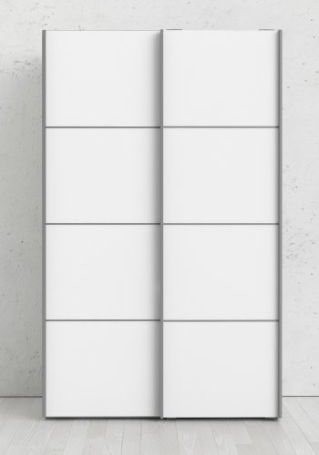 TVILUM VERONA skyded�rsskab - hvidt tr�, 2 smalle skyded�re