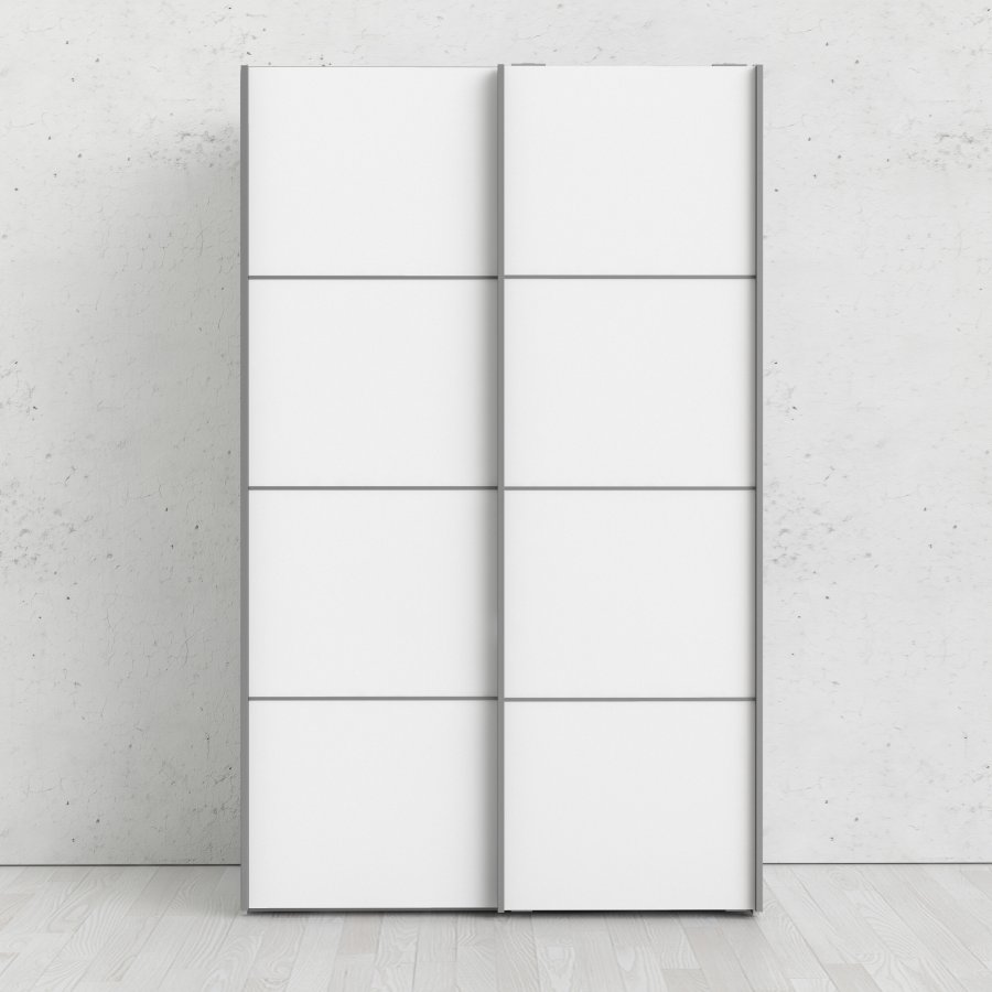 TVILUM VERONA skyded�rsskab - hvidt tr�, 2 smalle skyded�re