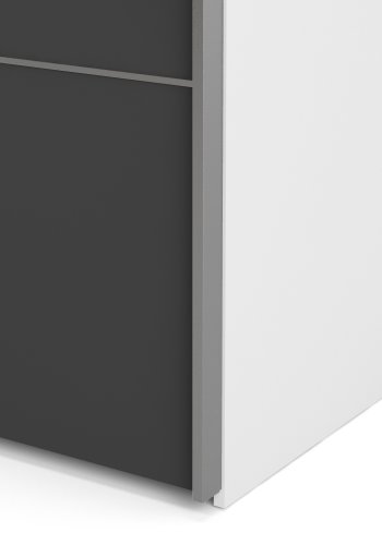 TVILUM Verona skyded�rsskab - hvid/gr� tr�, 2 skyded�re med hylder