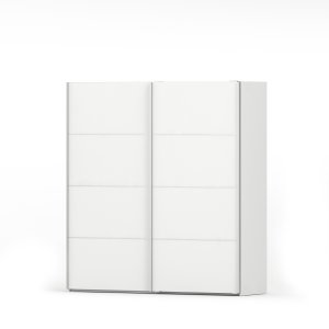 TVILUM verona garderobeskap - hvit laminat, 2 skyved�rer med hyller