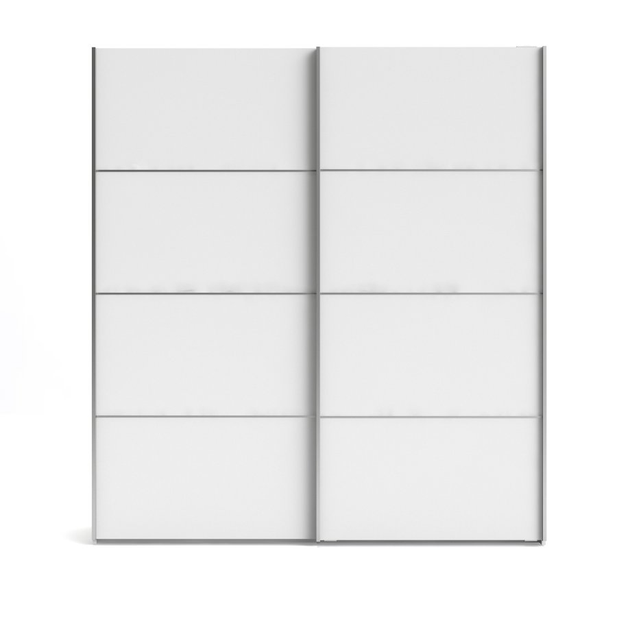 TVILUM Verona garderobeskab - hvid laminat, 2 skyded�re med hylder