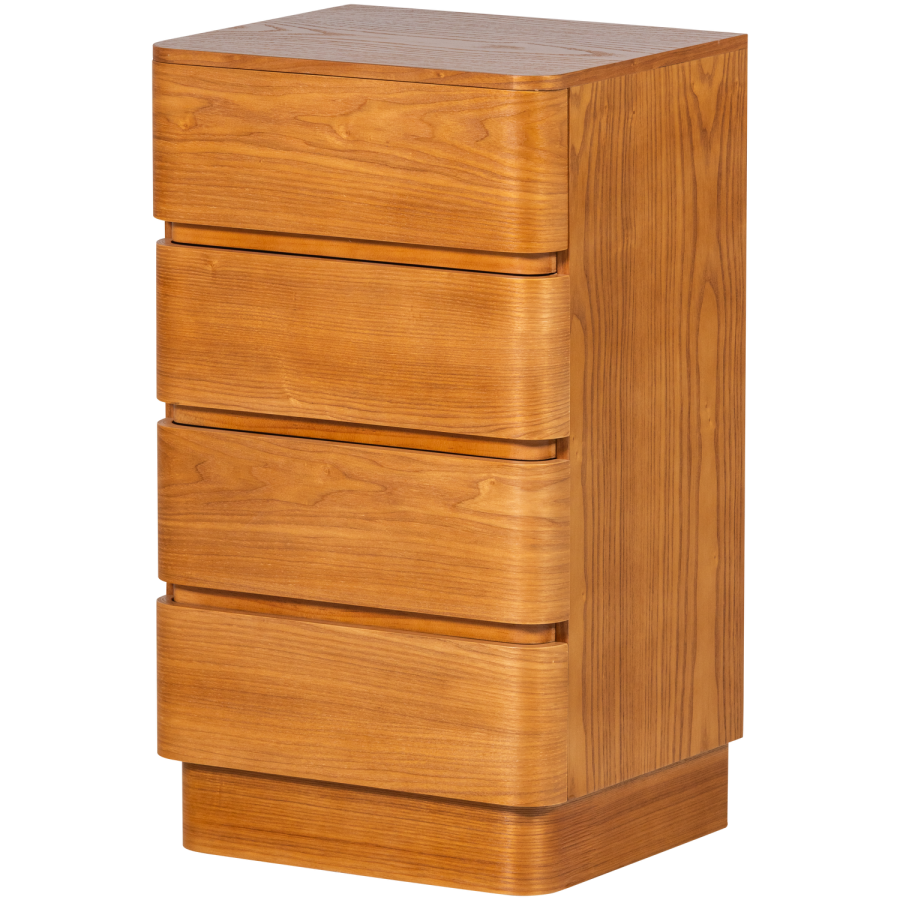 WOOOD Fejo Kommode med 4 skuffer MDF Brun [Fsc]