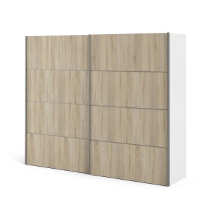 TVILUM Verona skyved�rskap - eik/hvit laminat, 2 skyved�rer, bred