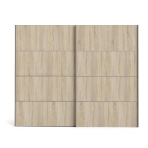 TVILUM Verona skyded�rsskab - hvid, natur tr�, 2 skyded�re