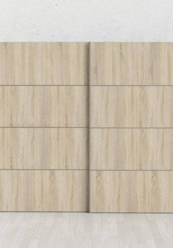 TVILUM Verona skyded�rsskab - hvid, natur tr�, 2 skyded�re