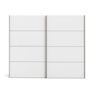 TVILUM Verona skyded�rsskab hvidt tr� laminatoverflade 2 skyded�re med hylder bred