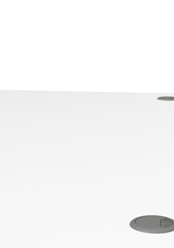 TVILUM Prima skrivebord, m. skuffeseksjon m. 4 skuffer - hvitt tre, st�lramme (150x80)