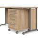 TVILUM Prima skrivebord, m. skuffeseksjon m. 4 skuffer - eikekonstruksjon, st�lramme (150x80)