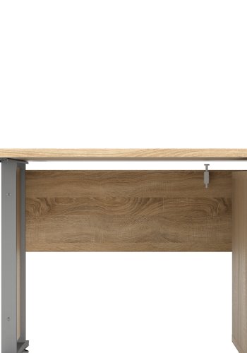 TVILUM Prima skrivebord, m. skuffeseksjon m. 4 skuffer - eikekonstruksjon, st�lramme (150x80)