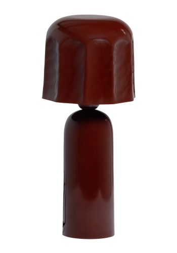 WOOOD Lumira Bordlampe Metall H�yglans Brun/R�d