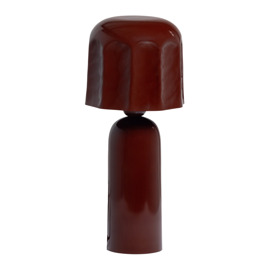 WOOOD Lumira Bordlampe Metall H�yglans Brun/R�d