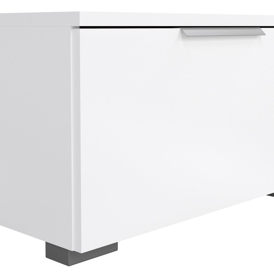 TVILUM Match TV-bord - vit h&ouml;gglans tr&auml;, 2 l�dor