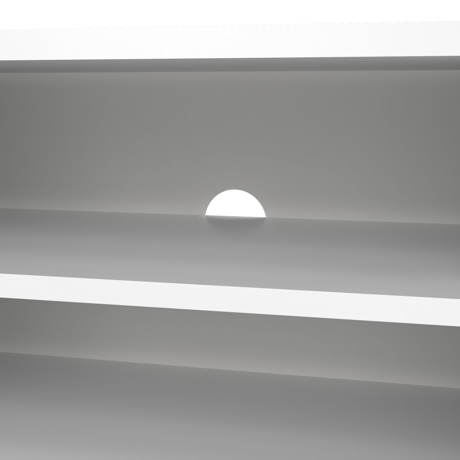 TVILUM Match TV-bord - vit h&ouml;gglans tr&auml;, 2 l�dor