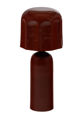 WOOOD Lumira Bordlampe Metall H�yglans Brun/R�d