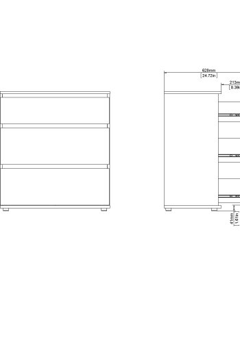 TVILUM Nova byr� - vit komposittr&auml;, (84x40)
