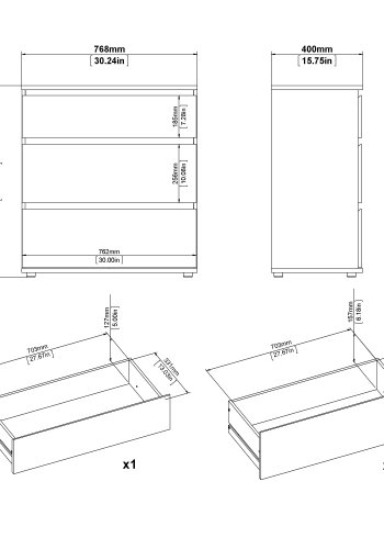 TVILUM Nova byr� - naturf&auml;rgat komposittr&auml;, ekstruktur, (84x40)