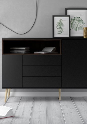 TVILUM Roomers sk�nk - Sort/Valn�d