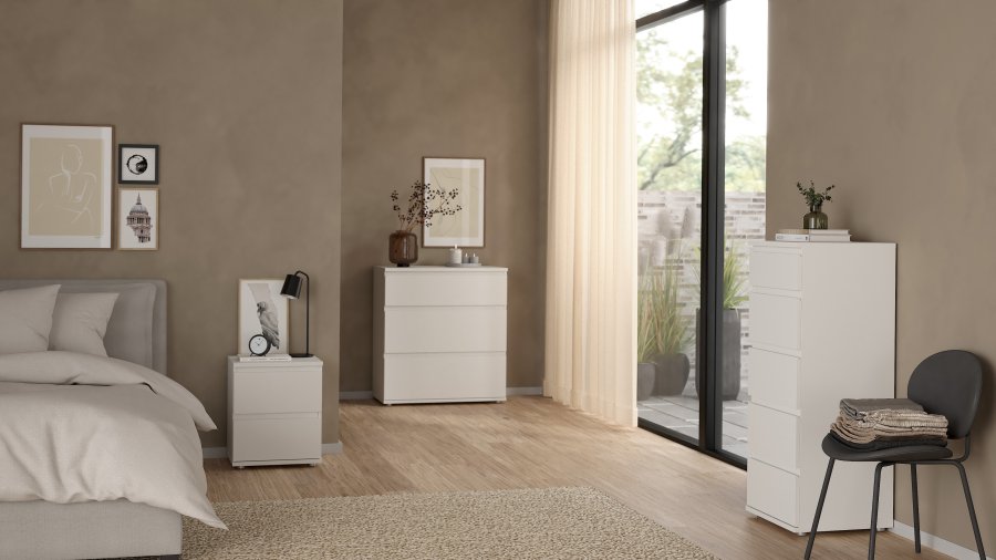 TVILUM Nova  Kommode &ndash; Wei&szlig;es Verbundholz, (107 x 40)