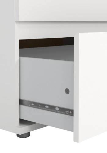 TVILUM Novakommode - Vitt Tr&auml;komposit (84 x 50 cm)