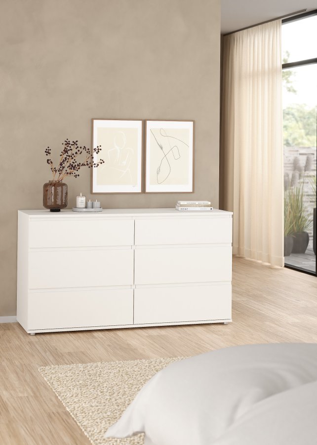 TVILUM Novakommode - Vitt Tr&auml;komposit (84 x 50 cm)