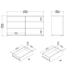 Nova  Kommode - Hvid Komposittr�, (84x50)