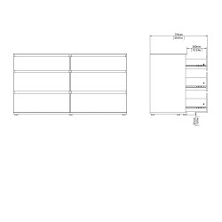 Nova  Kommode - Hvid Komposittr�, (84x50)