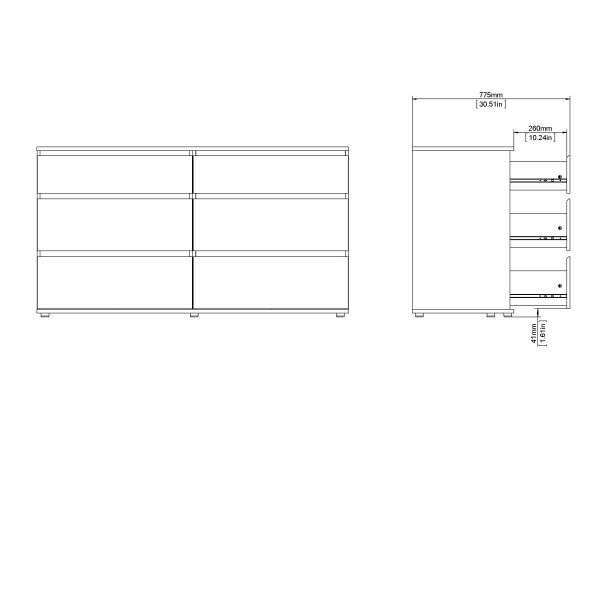 Nova  Kommode - Hvid Komposittr�, (84x50)