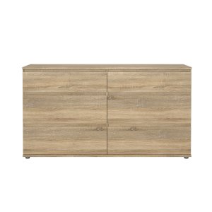 TVILUM Nova  Kommode - Naturfarvet Komposittr�, Eg struktur, (84x50) 