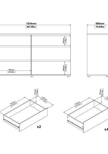 TVILUM Novakommode - Naturf&auml;rgat Komposittr&auml;, Ekstomme (84 x 50 cm)