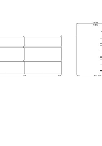 TVILUM Novakommode - Naturf&auml;rgat Komposittr&auml;, Ekstomme (84 x 50 cm)
