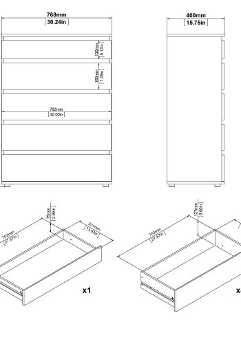 TVILUM Nova Byr� - Naturf&auml;rgat Komposittr&auml;, Ekstomme (107 x 40 cm)