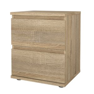 TVILUM Nova s&auml;ngbord - naturf&auml;rgat komposittr&auml;, ekstruktur, 2 l�dor, fyrkantig, (48x34)