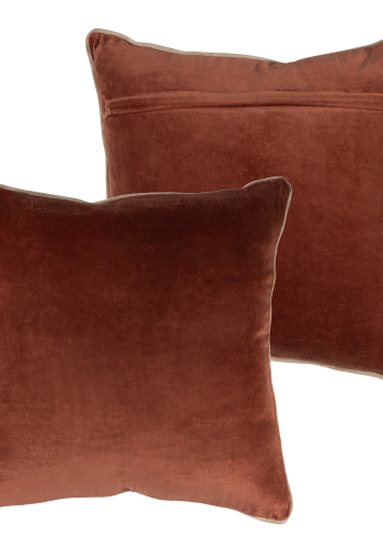 WOOOD Zena Puter Velour Rosa/Rustbrun - Sett med 4